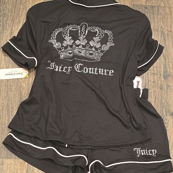 Juicy Couture S/S Notch Collar Short PJ Set - Picture 7 of 7